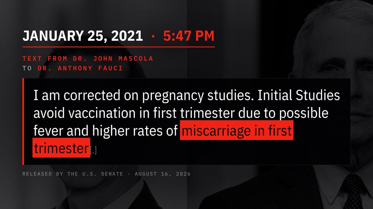 Text message released by the U.S. Senate, dated January 25, 2021. Source: McCullough Foundation.